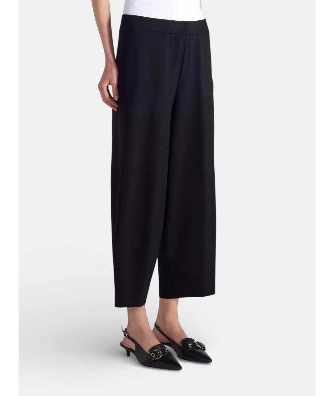 LIVIANA CONTI Черные вискозные брюки широкие, фото 4