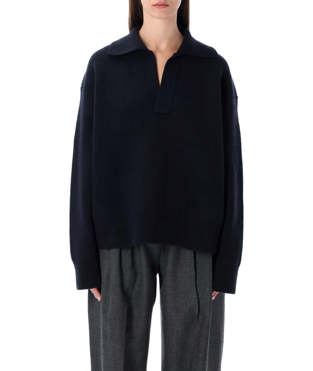 STUDIO NICHOLSON Темно-синий шерстяной джемпер / свитер, фото 2