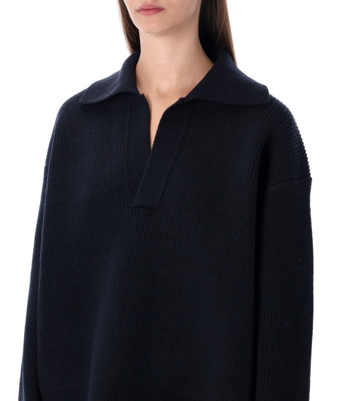 STUDIO NICHOLSON Темно-синий шерстяной джемпер / свитер, фото 4