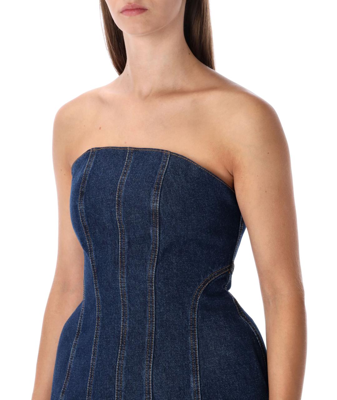 MAGDA BUTRYM Синяя хлопковая майка, фото 4