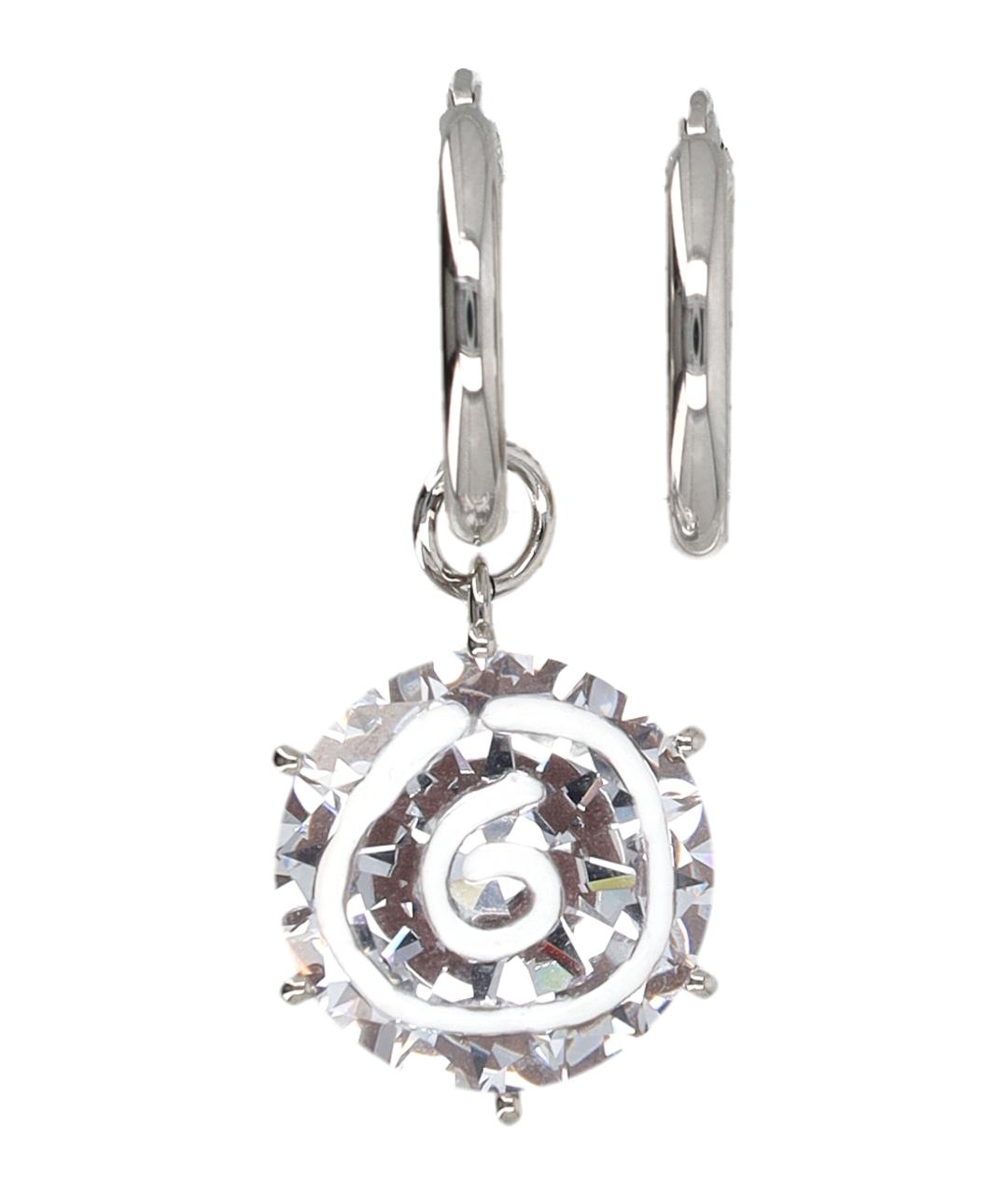 MM6 MAISON MARGIELA Серебряные металлические серьги, фото 1