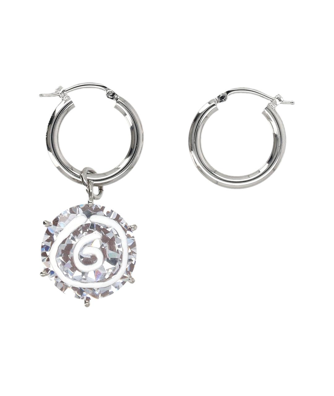 MM6 MAISON MARGIELA Серебряные металлические серьги, фото 2