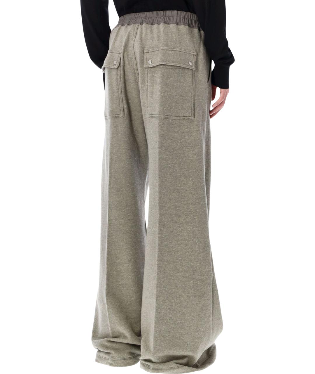RICK OWENS DRKSHDW Серые хлопковые повседневные брюки, фото 3