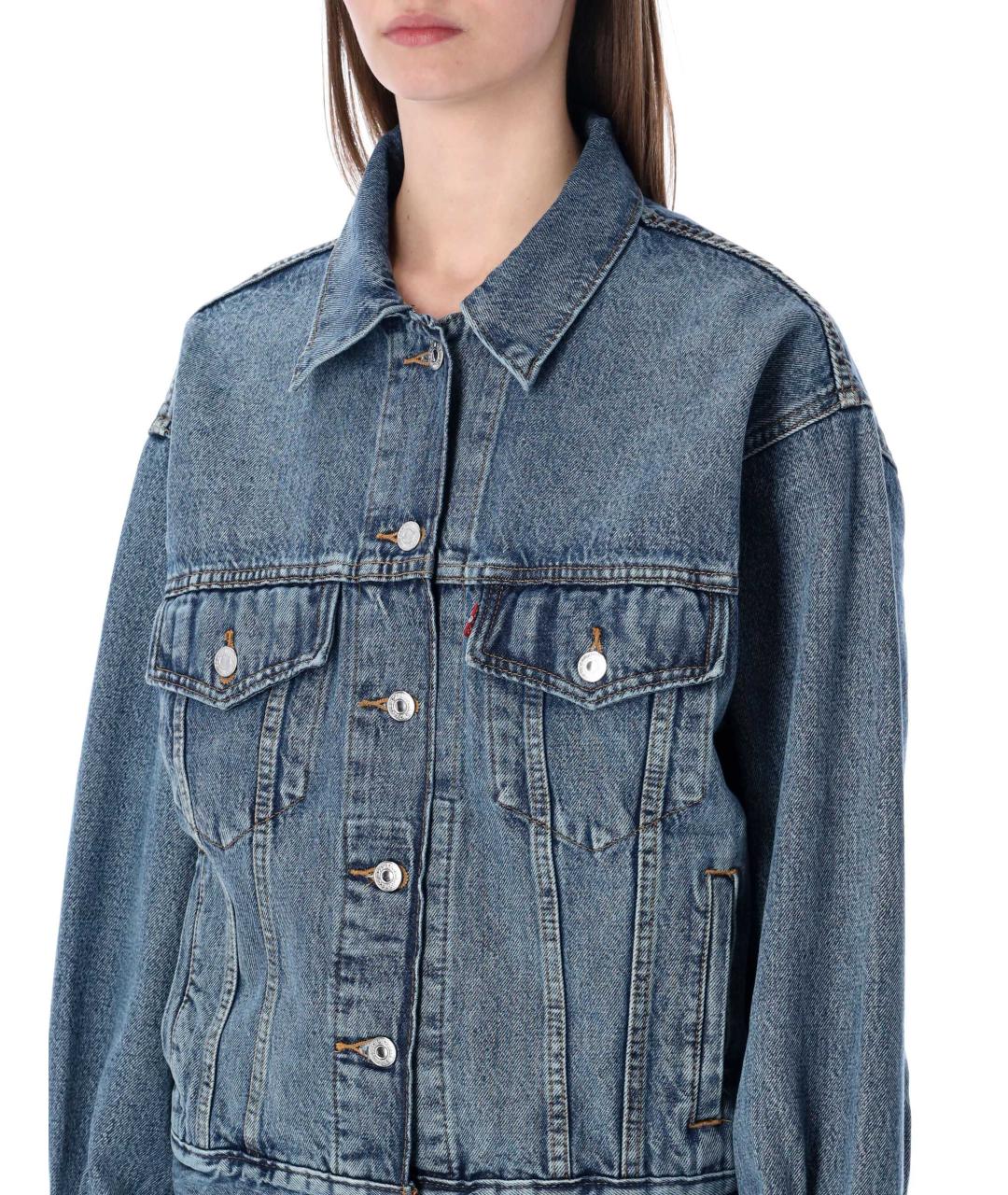 LEVI'S Синяя хлопковая куртка, фото 3