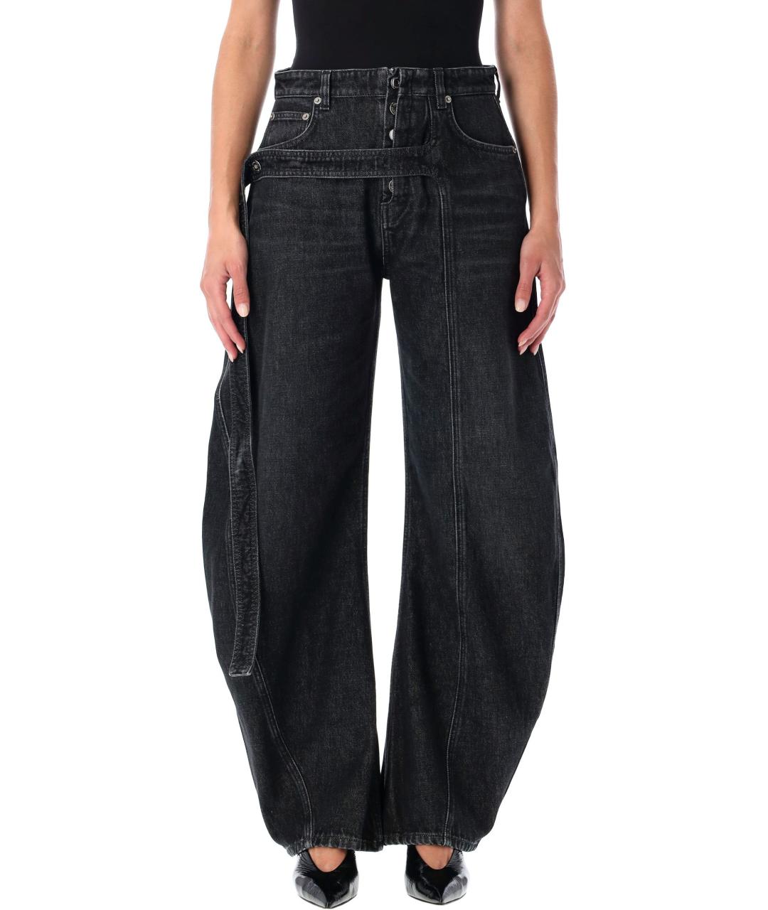 JEAN PAUL GAULTIER Черные хлопковые прямые джинсы, фото 1