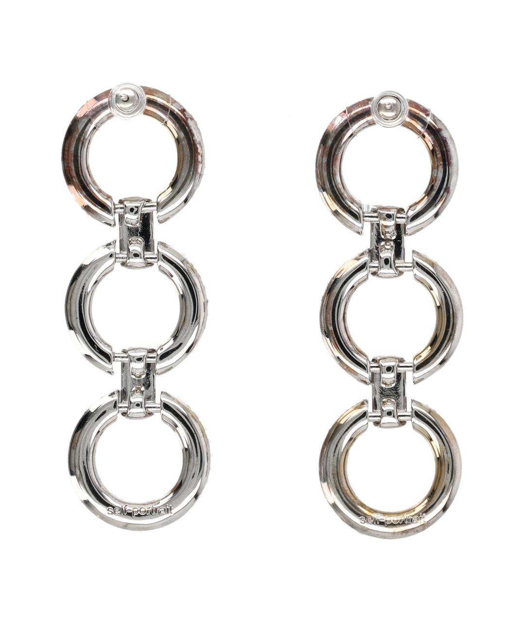 SELF-PORTRAIT Серебряные металлические серьги, фото 2
