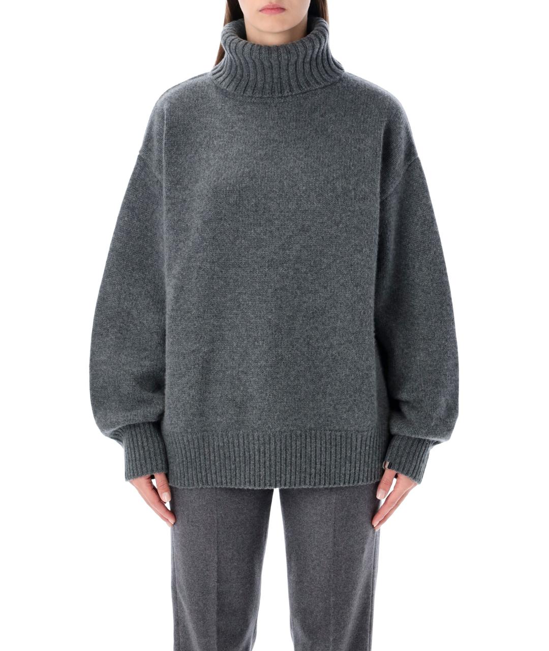 EXTREME CASHMERE Серый кашемировый джемпер / свитер, фото 4