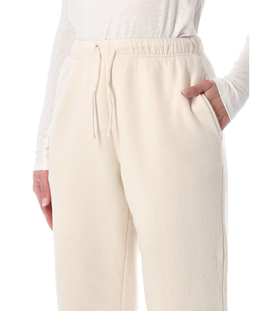 American vintage Бежевые хлопковые спортивные брюки и шорты, фото 3