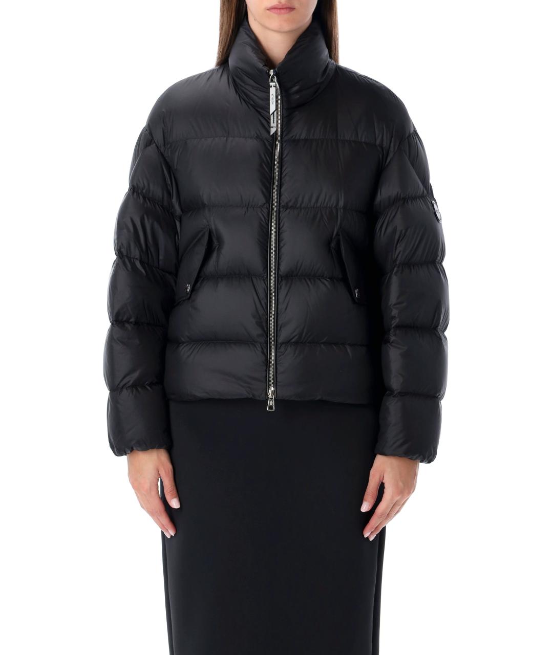 MONCLER Черный полиамидовый пуховик, фото 2