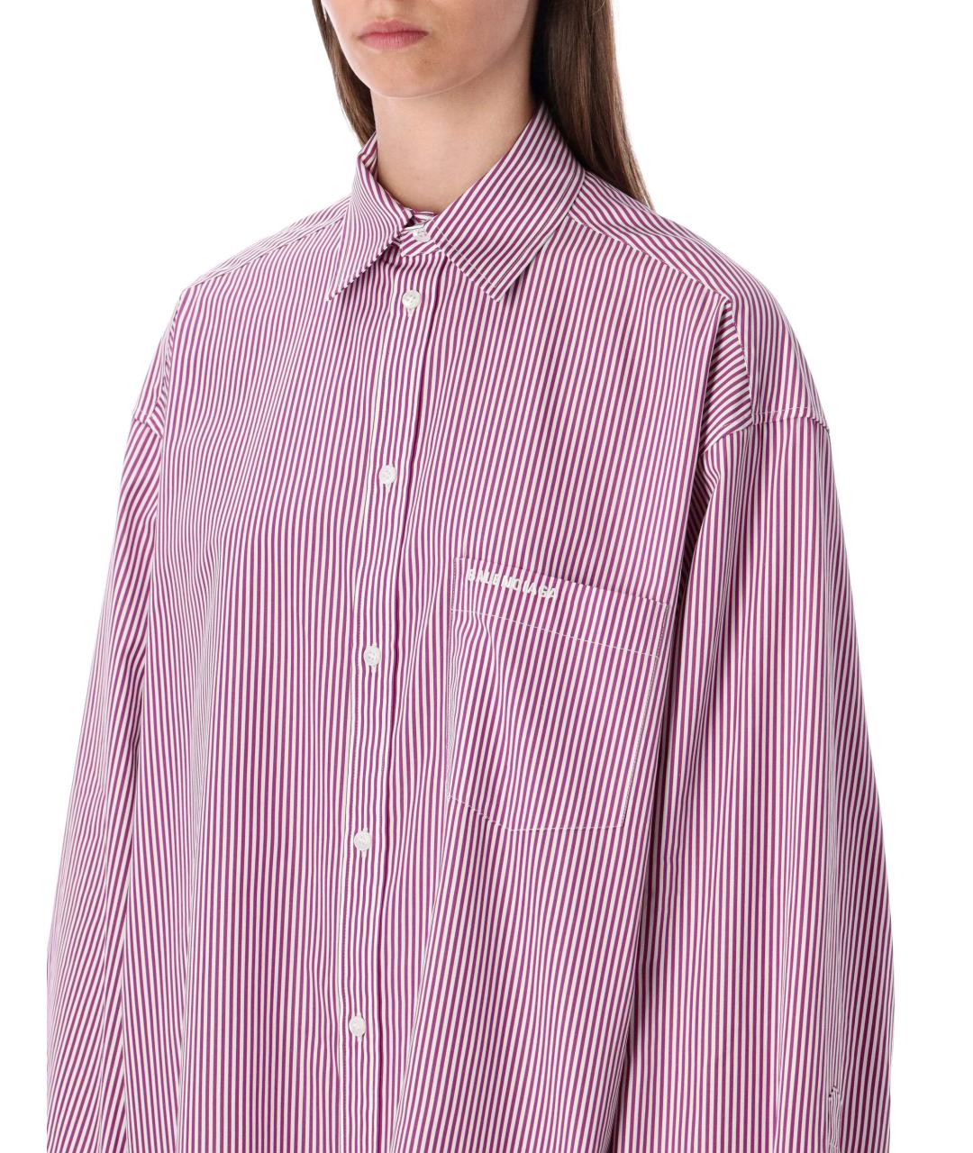 BALENCIAGA Фиолетовая хлопковая рубашка, фото 3