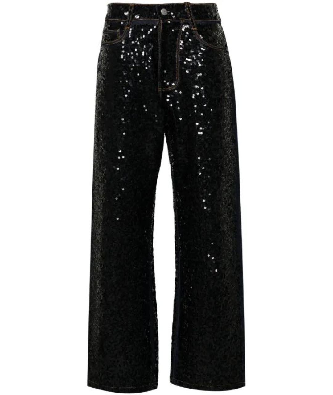 P.A.R.O.S.H. Черные хлопко-лиоцелловые прямые джинсы, фото 1