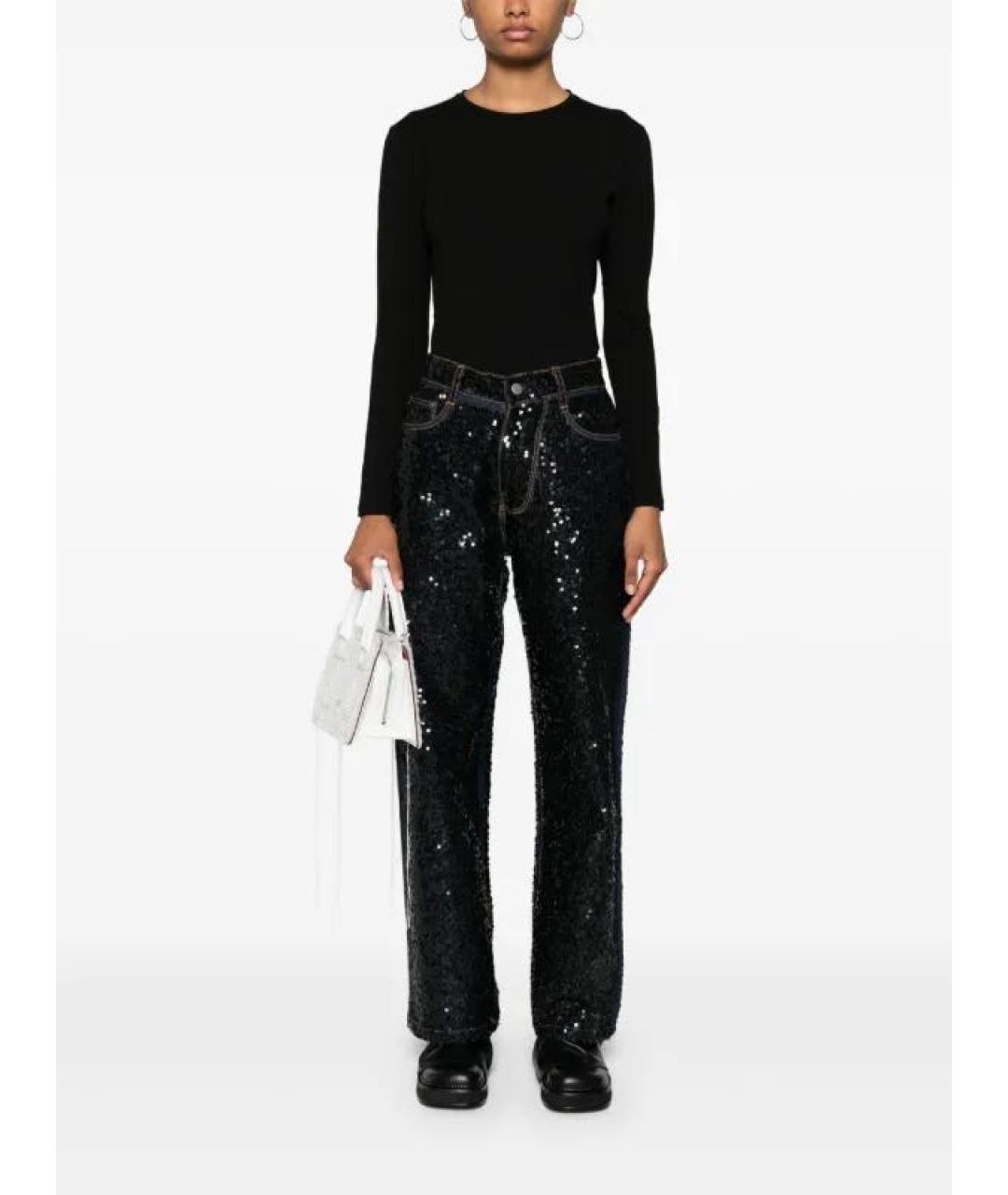 P.A.R.O.S.H. Черные хлопко-лиоцелловые прямые джинсы, фото 2