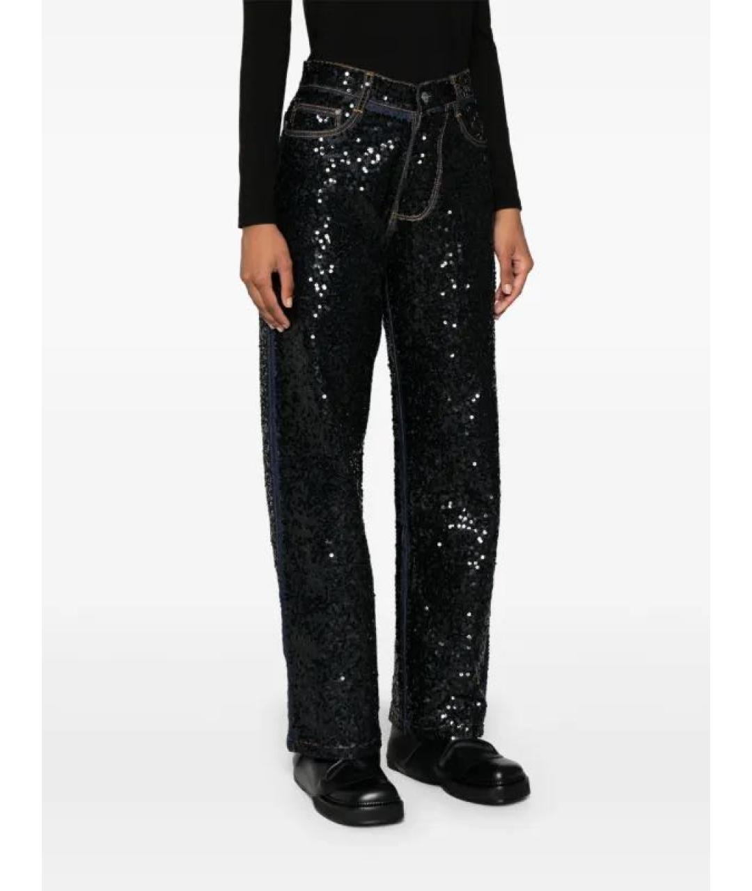 P.A.R.O.S.H. Черные хлопко-лиоцелловые прямые джинсы, фото 3