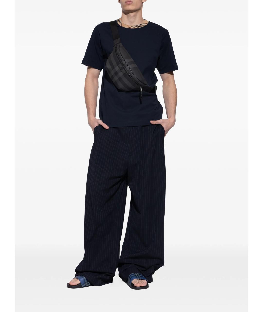 BURBERRY Синие шлепанцы, фото 6