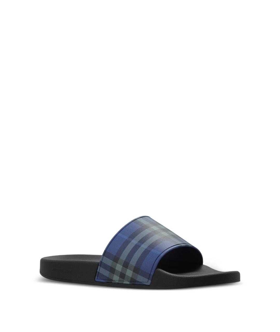 BURBERRY Синие шлепанцы, фото 2