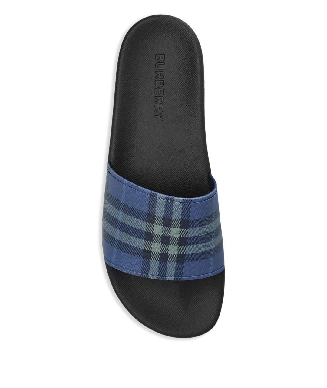 BURBERRY Синие шлепанцы, фото 4