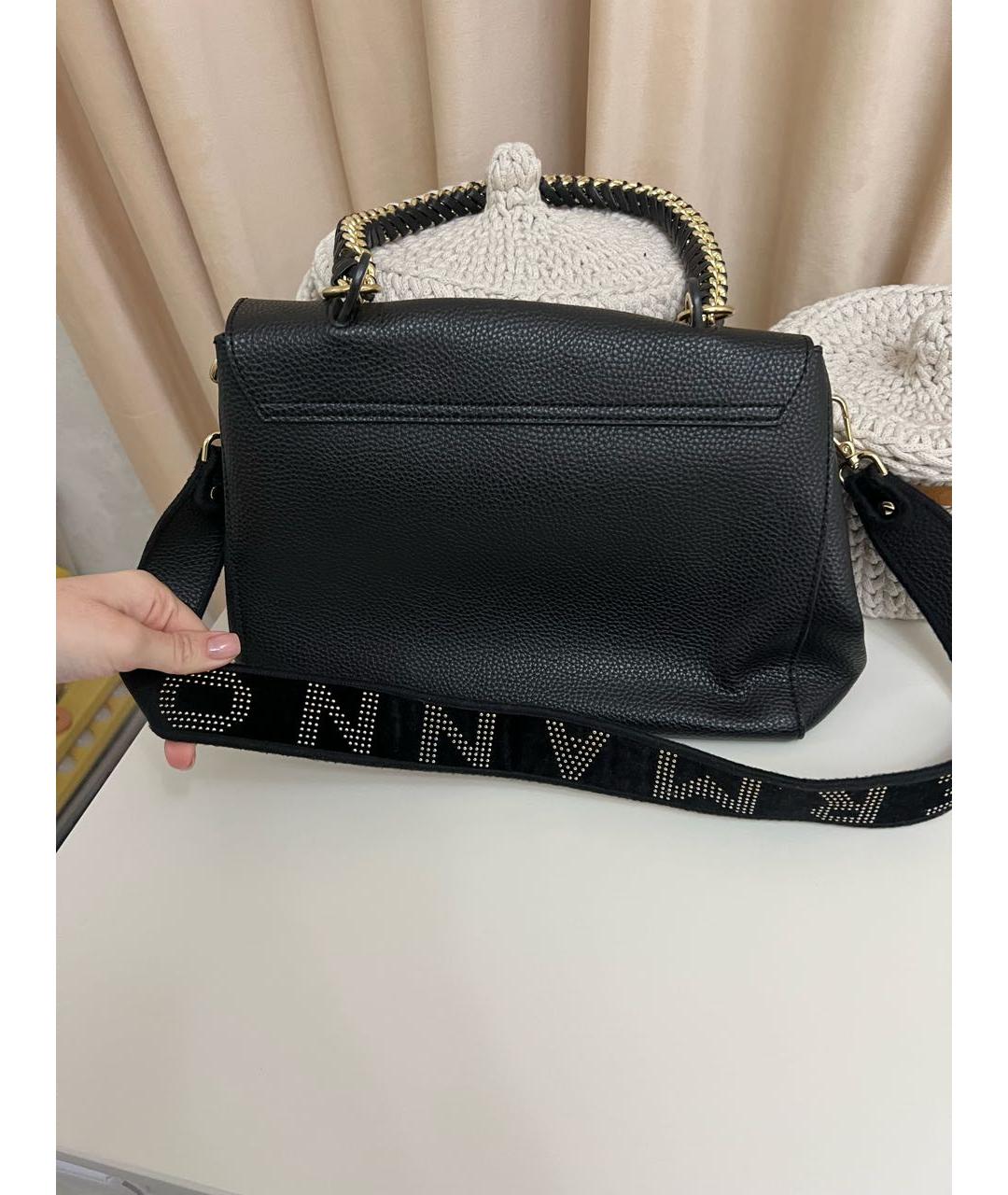 ERMANNO SCERVINO Черная кожаная сумка через плечо, фото 2