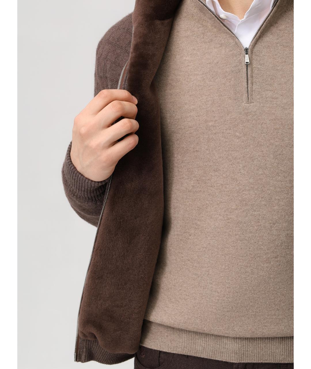 SVEVO Коричневая шерстяная куртка, фото 5