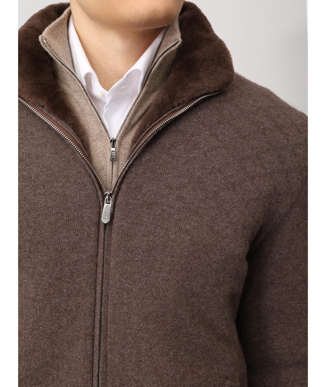 SVEVO Коричневая шерстяная куртка, фото 6