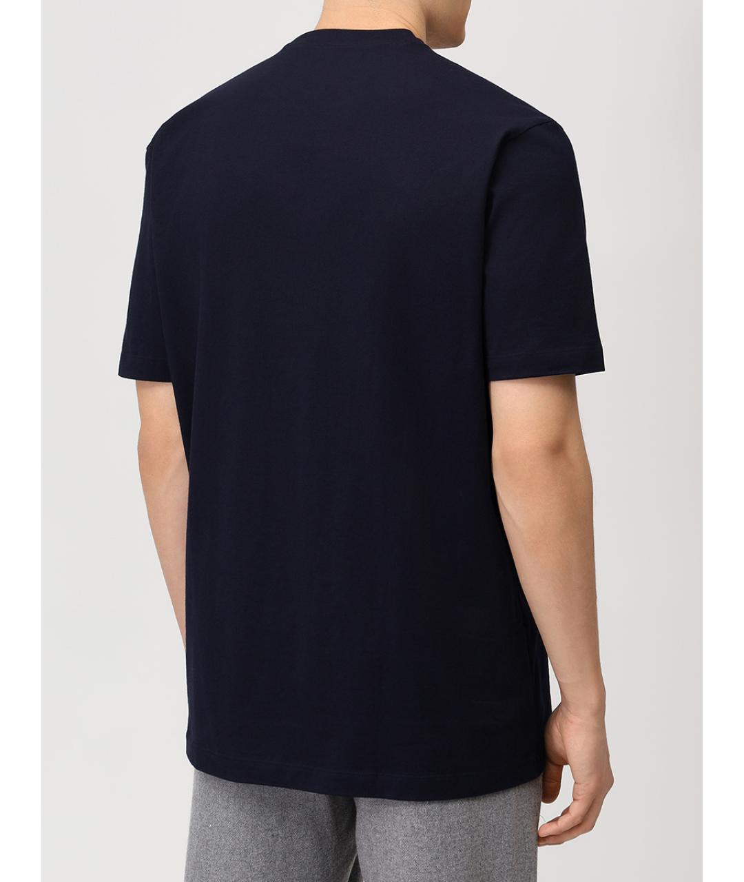 PAUL & SHARK Синее хлопковое поло с длинным рукавом, фото 3