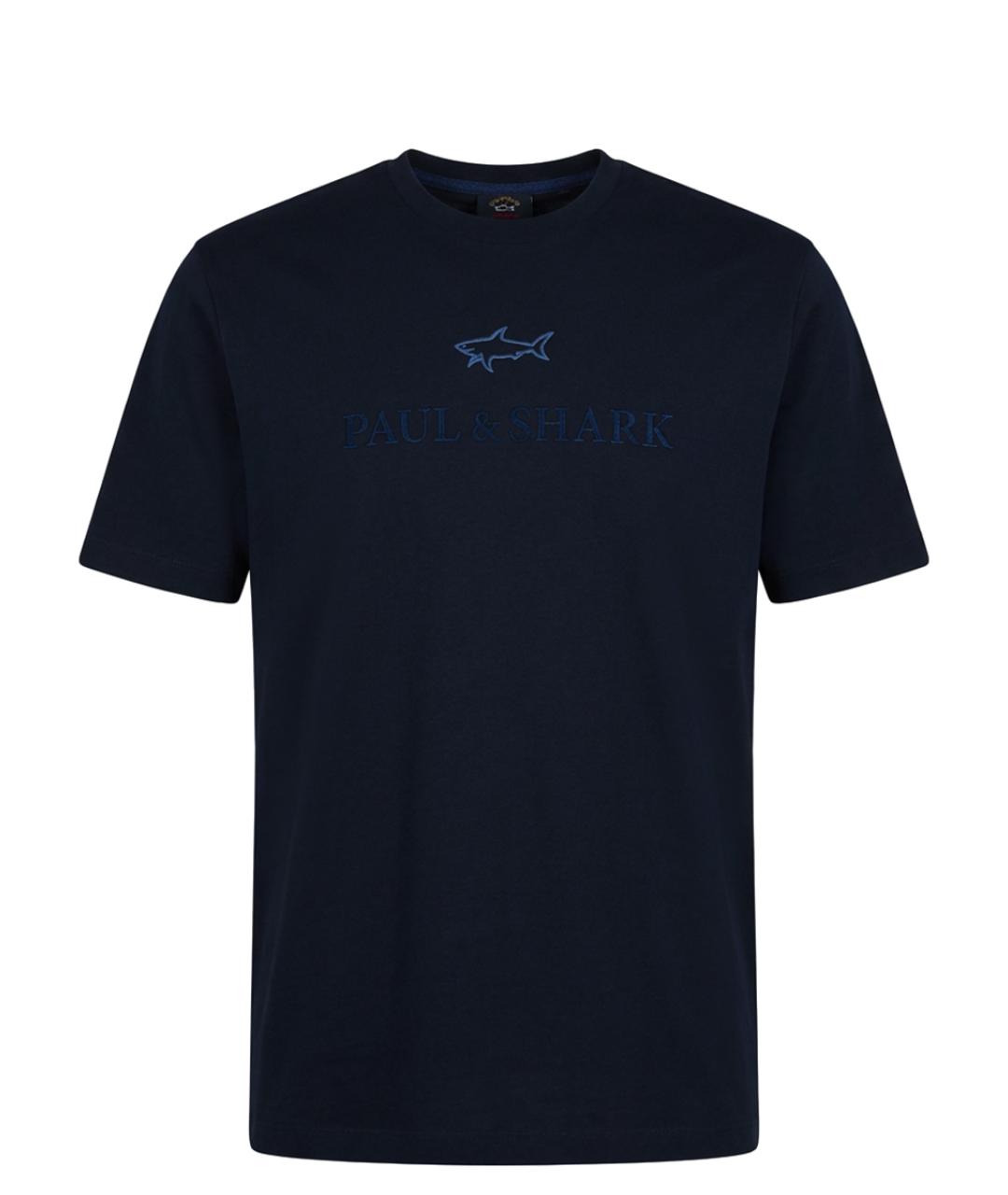 PAUL & SHARK Синее хлопковое поло с длинным рукавом, фото 1