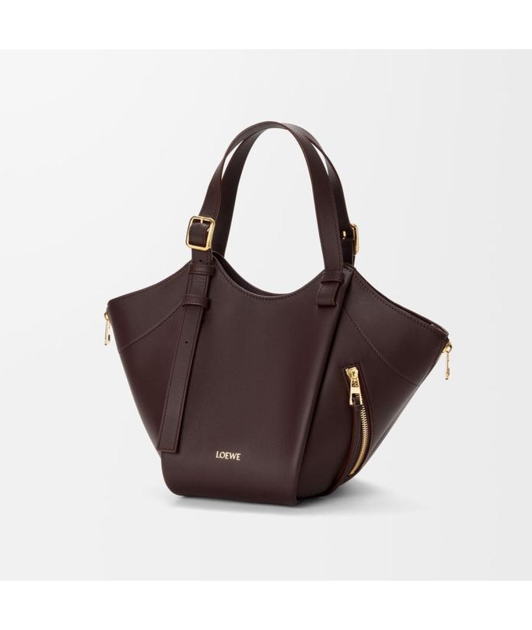 LOEWE Коричневая кожаная сумка через плечо, фото 4