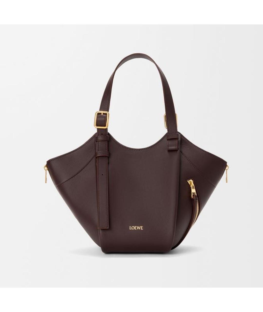 LOEWE Коричневая кожаная сумка через плечо, фото 6