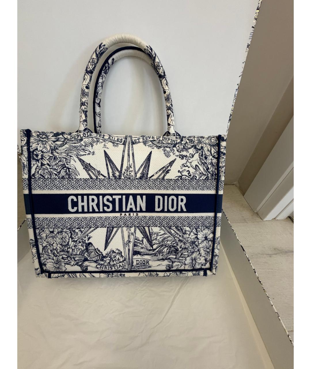 CHRISTIAN DIOR Синяя сумка тоут, фото 2
