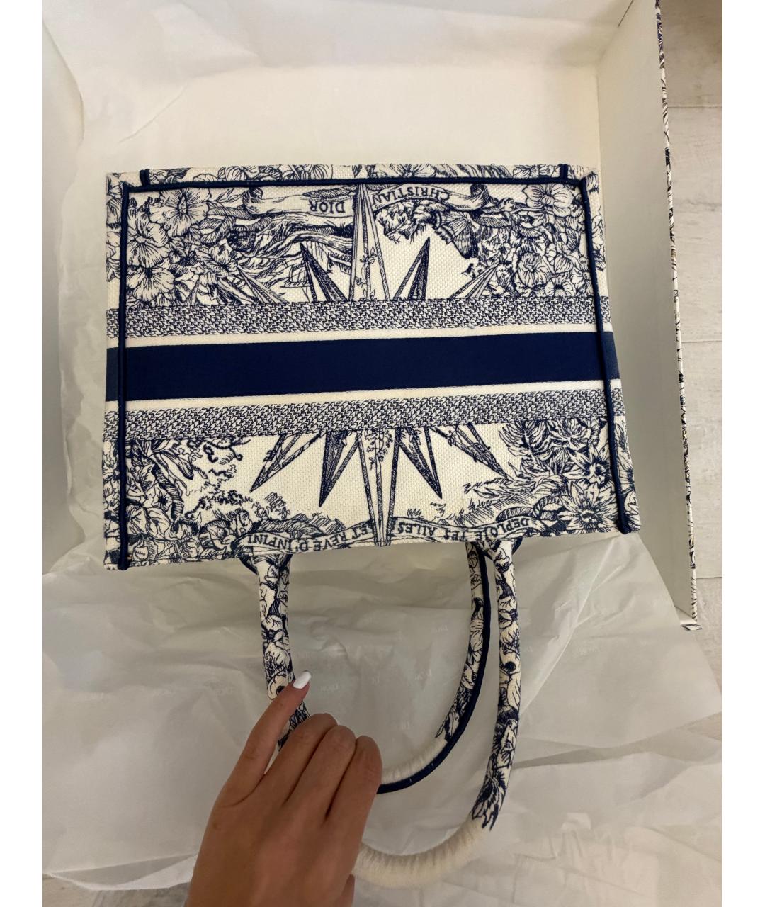 CHRISTIAN DIOR Синяя сумка тоут, фото 3