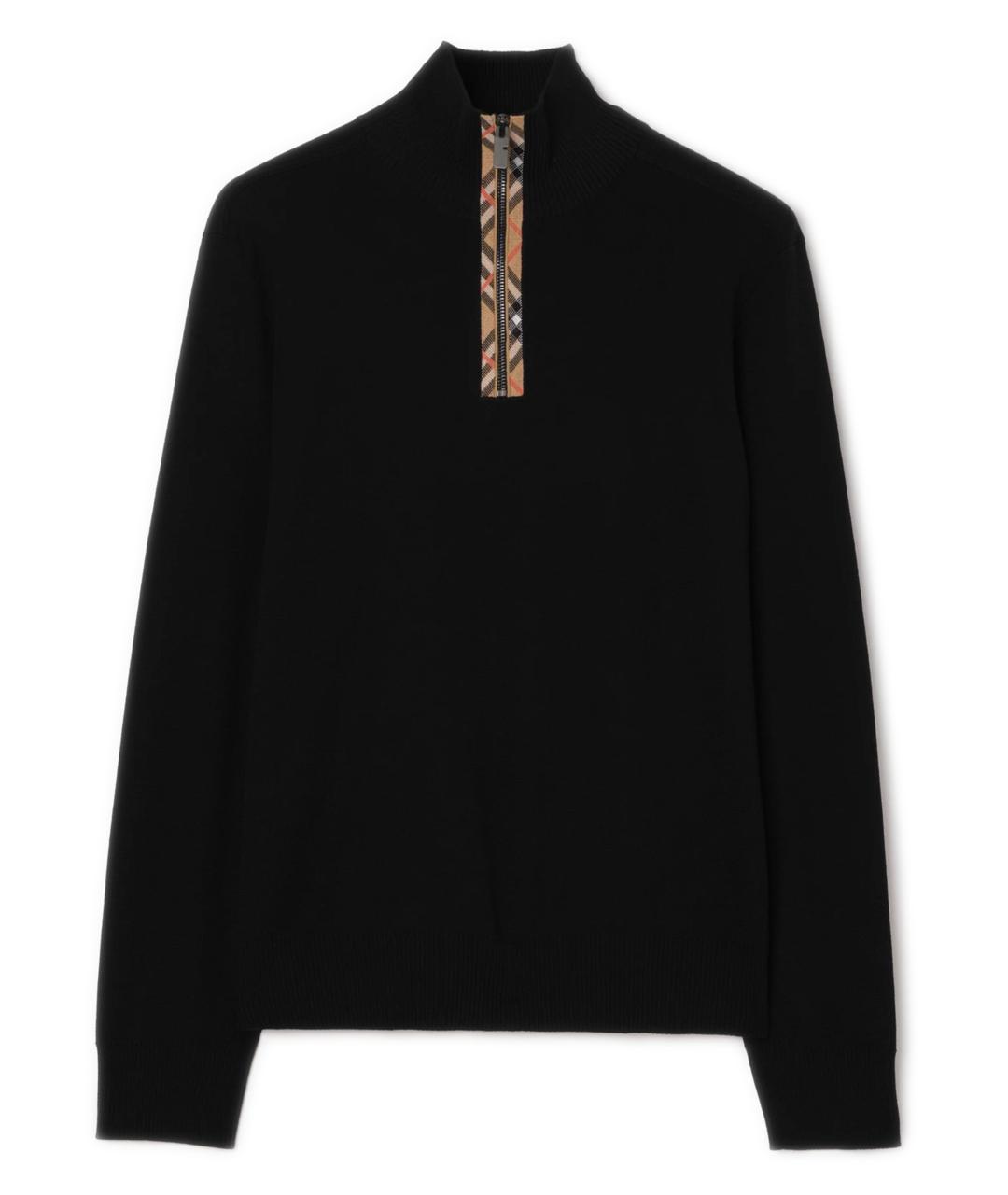 BURBERRY Черный шерстяной джемпер / свитер, фото 1