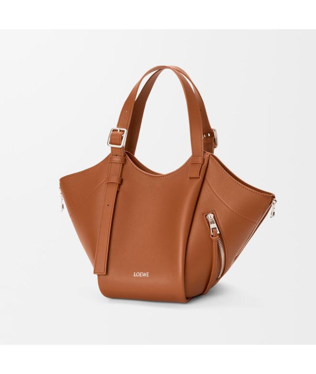 LOEWE Коричневая кожаная сумка через плечо, фото 4