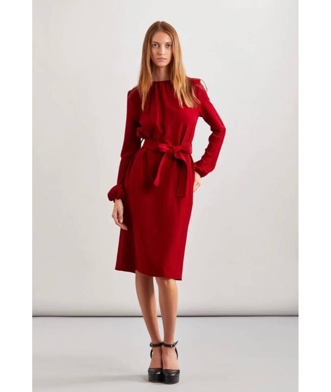 P.A.R.O.S.H. Красное вискозное повседневное платье, фото 3