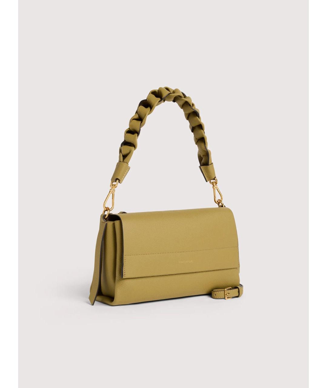 COCCINELLE Зеленая кожаная сумка через плечо, фото 4