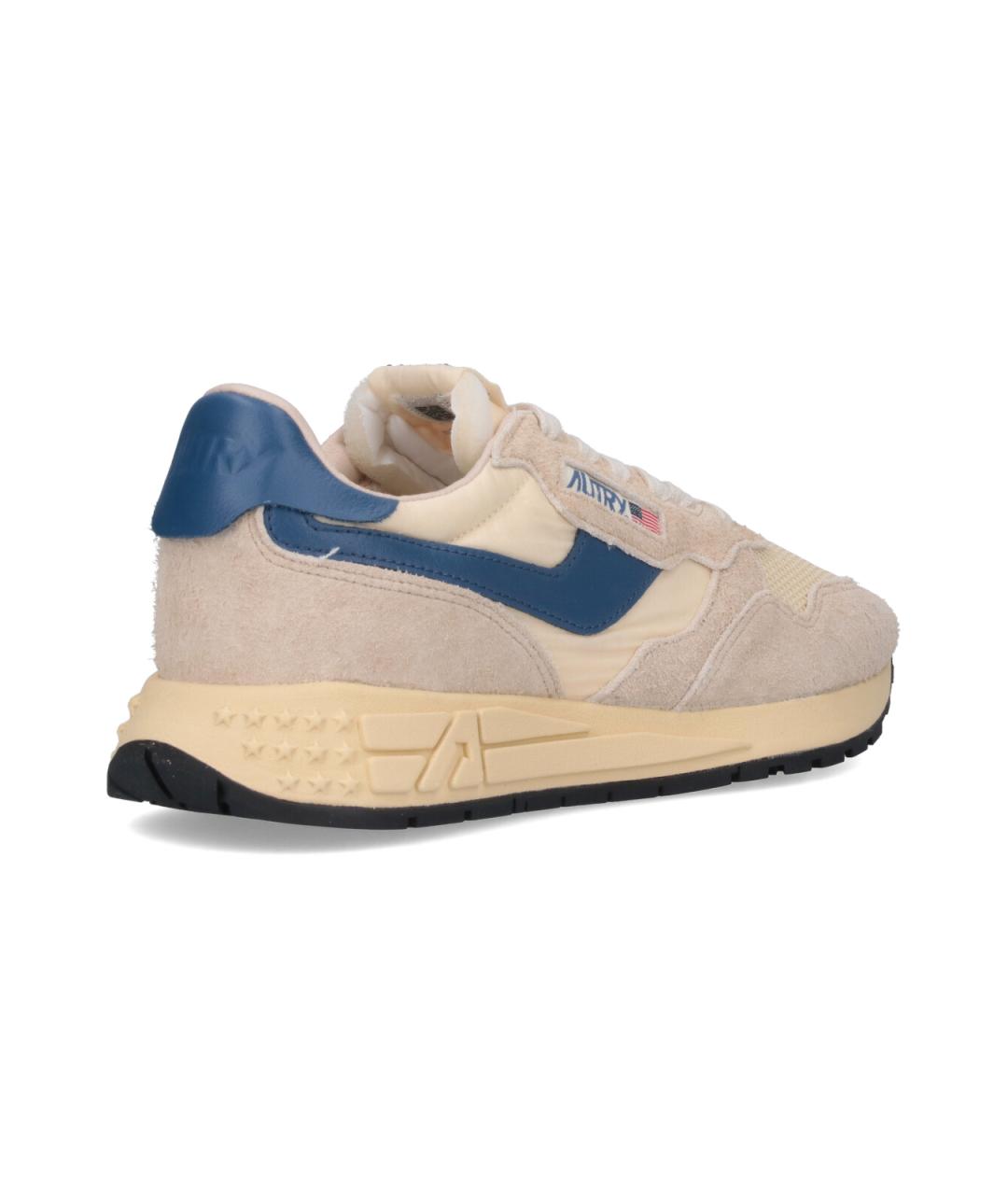 AUTRY Бежевые кожаные низкие кроссовки / кеды, фото 4