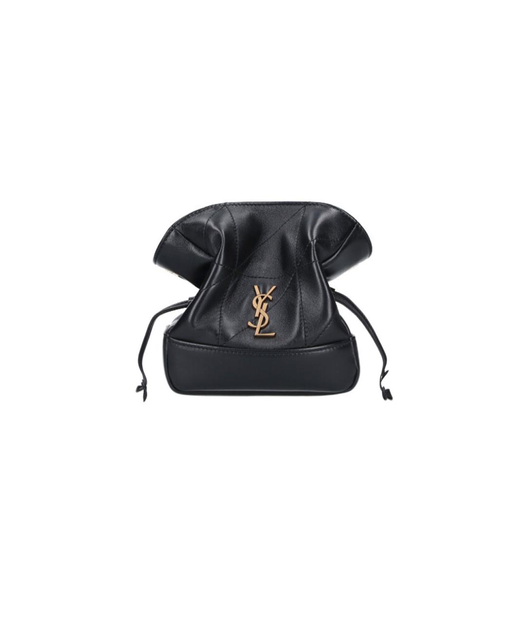 SAINT LAURENT Черная кожаная сумка через плечо, фото 1