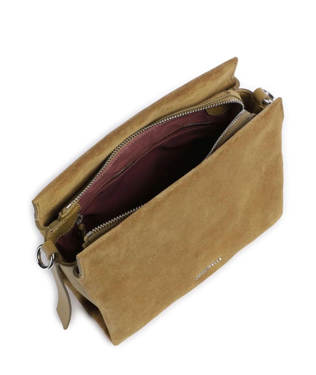 COCCINELLE Зеленая замшевая сумка через плечо, фото 3