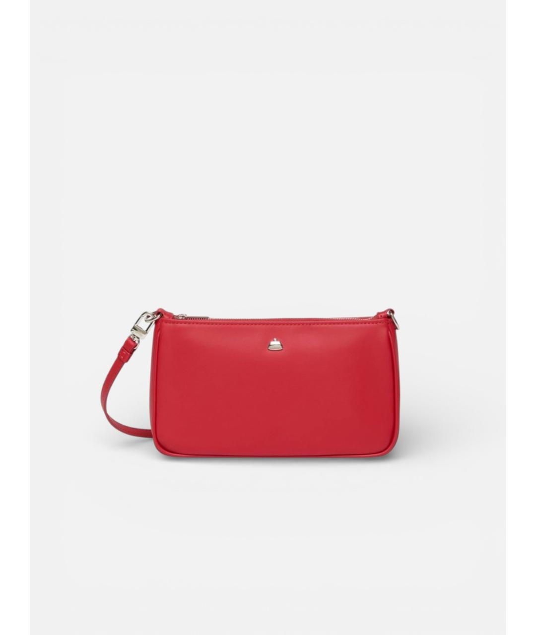 WEEKEND MAX MARA Красная кожаная сумка с короткими ручками, фото 6