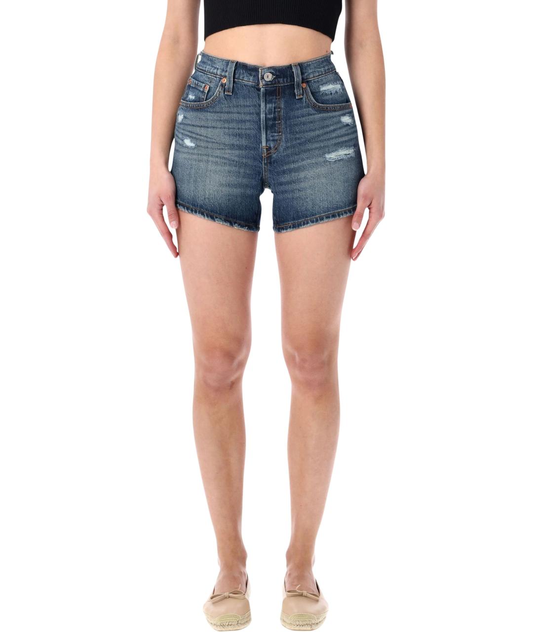 LEVI'S Синие хлопковые шорты, фото 1