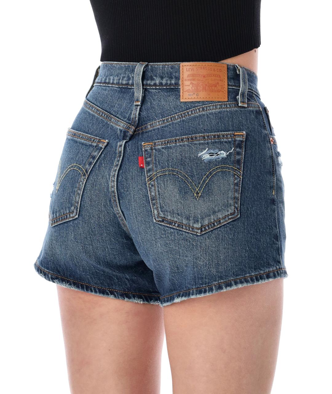 LEVI'S Синие хлопковые шорты, фото 3