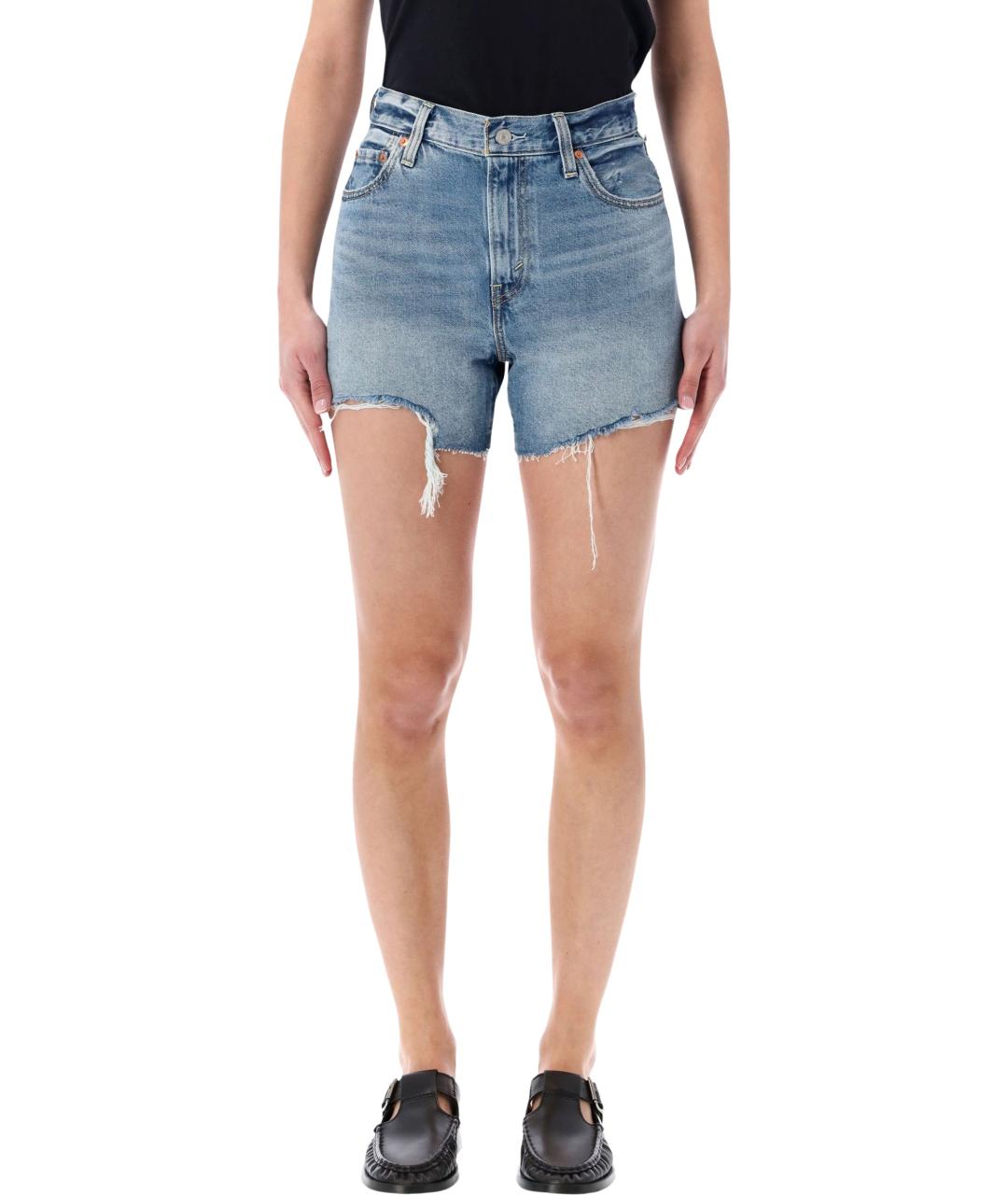 LEVI'S Голубые хлопковые шорты, фото 1