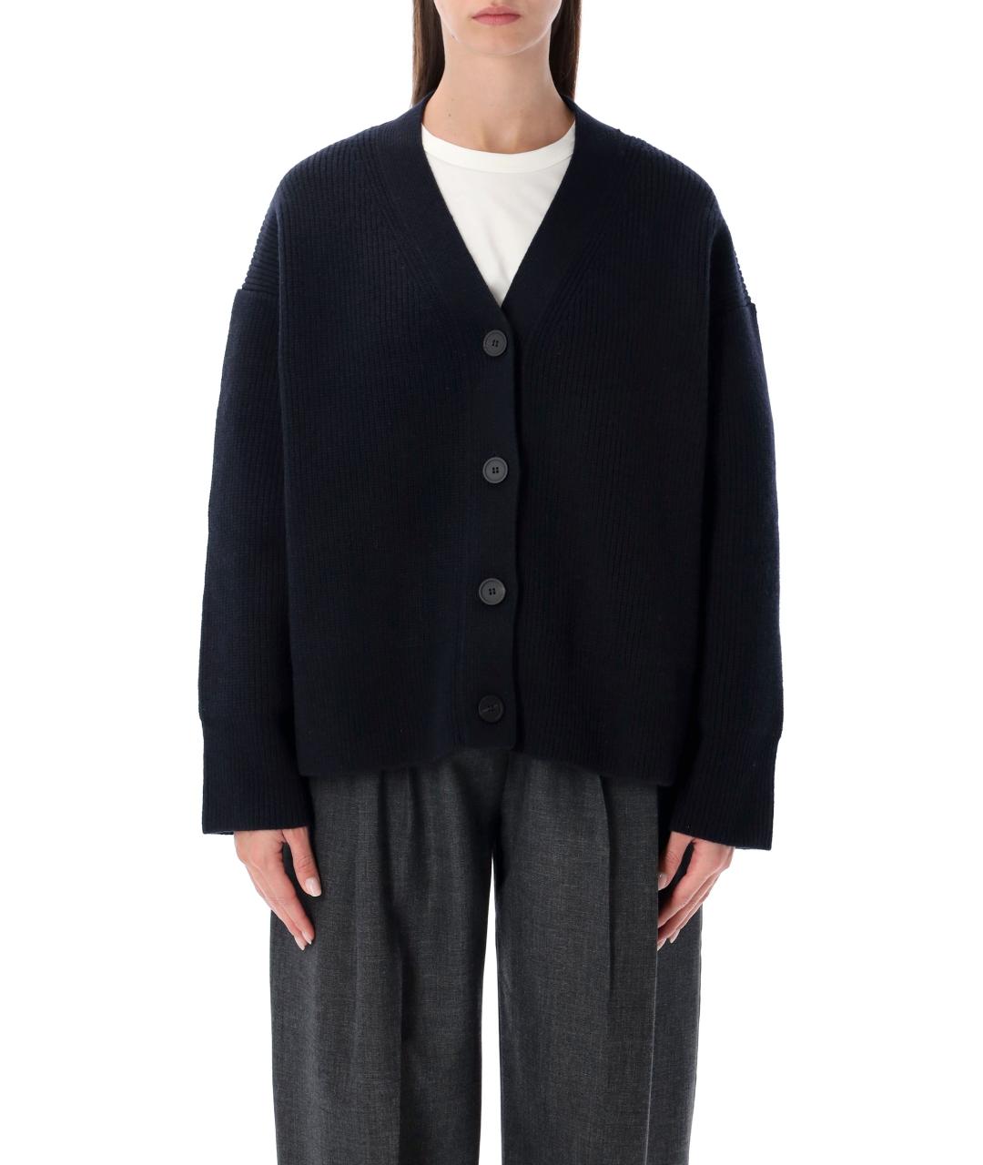 STUDIO NICHOLSON Темно-синий шерстяной кардиган, фото 2