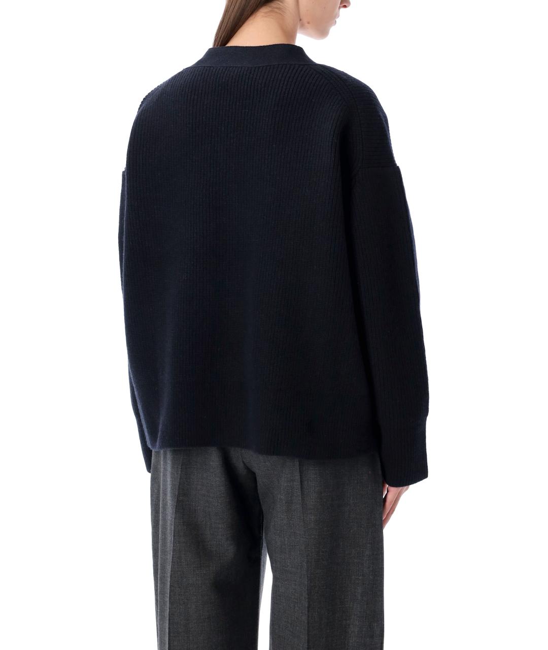 STUDIO NICHOLSON Темно-синий шерстяной кардиган, фото 3