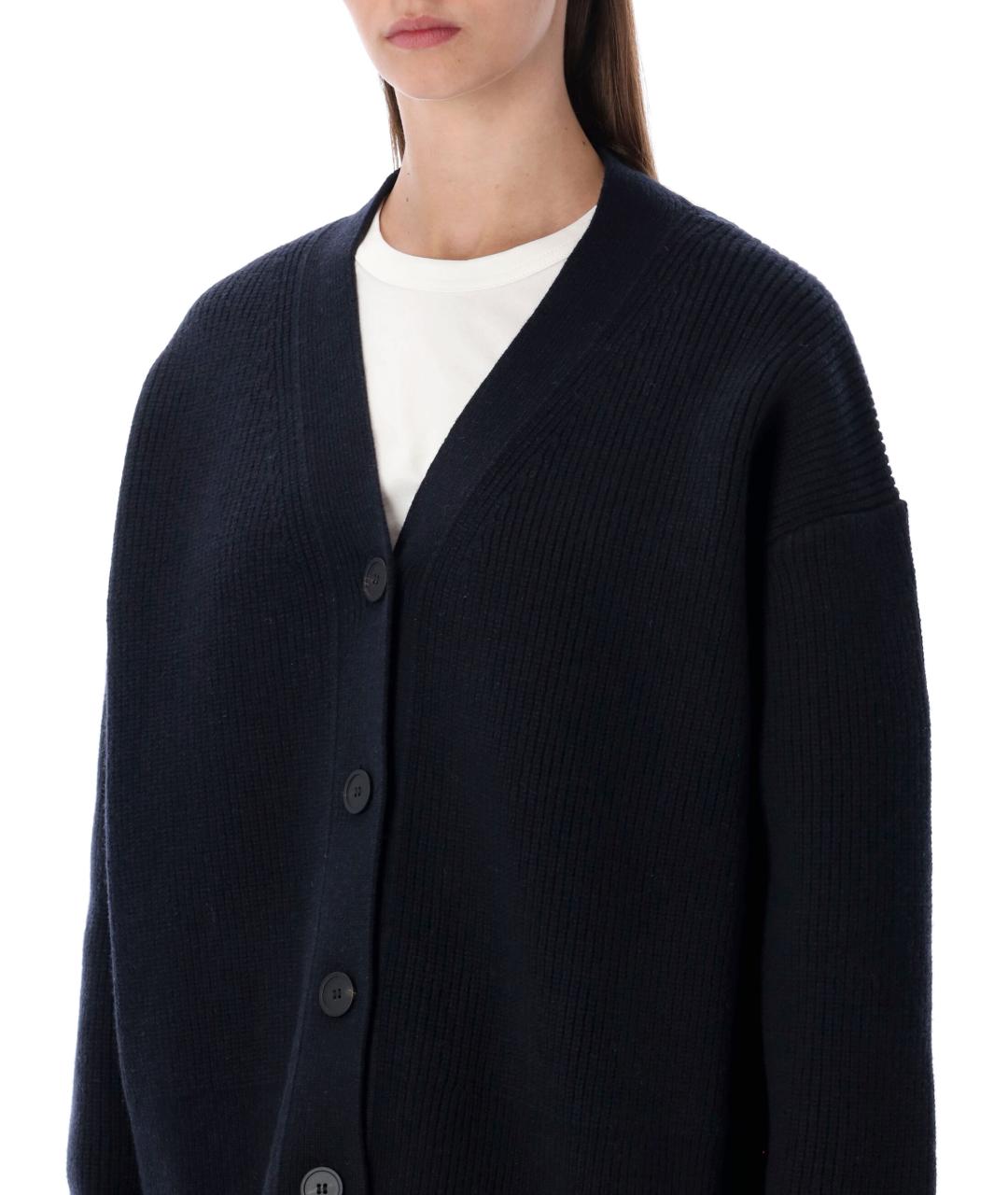STUDIO NICHOLSON Темно-синий шерстяной кардиган, фото 4