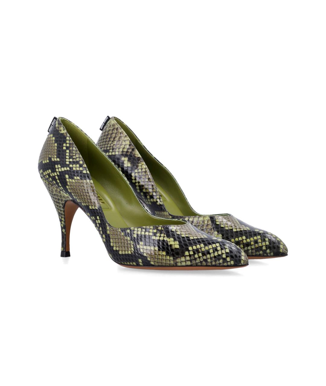 MIU MIU Мульти кожаные туфли, фото 2