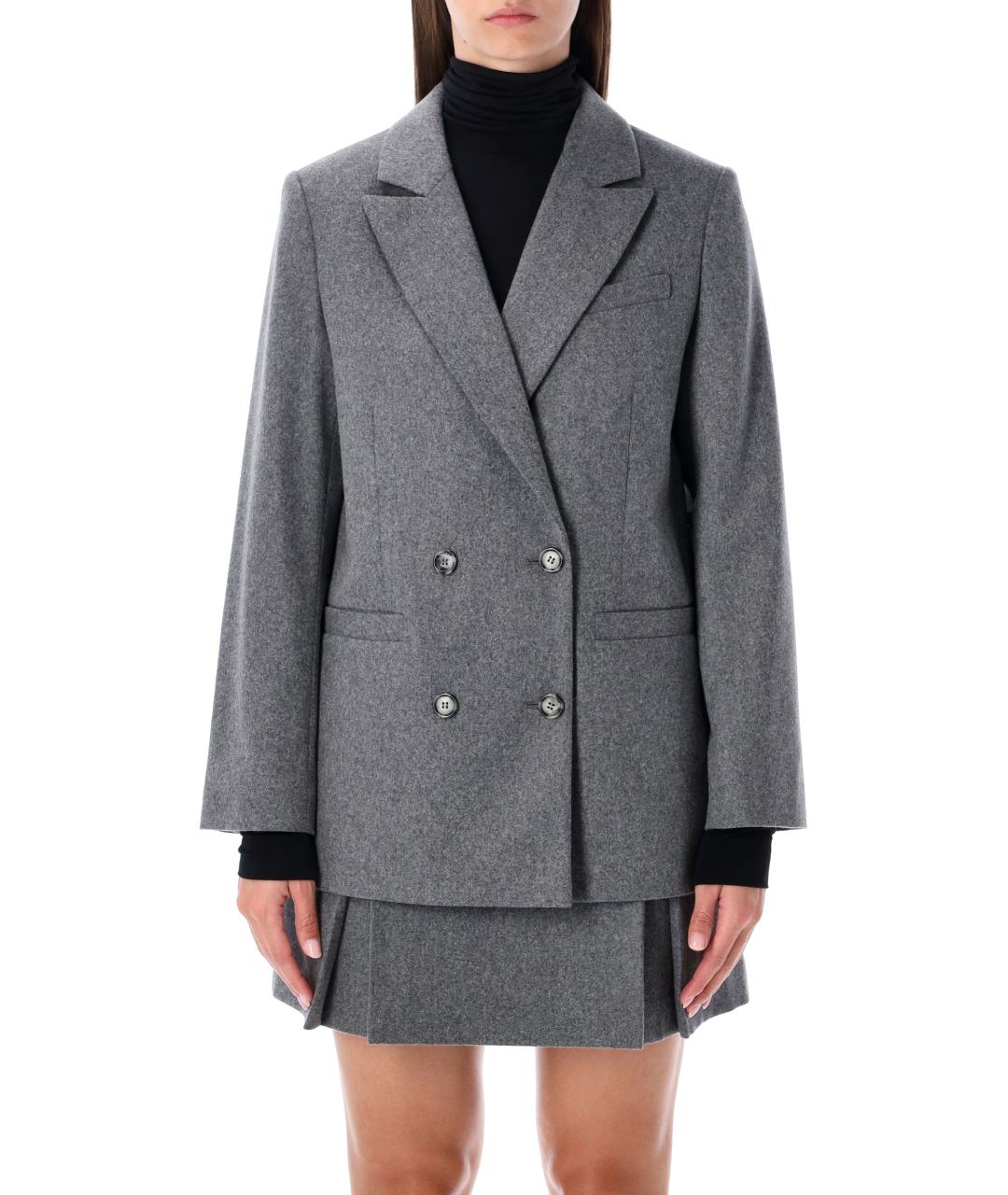 A.P.C. Серый шерстяной жакет/пиджак, фото 2