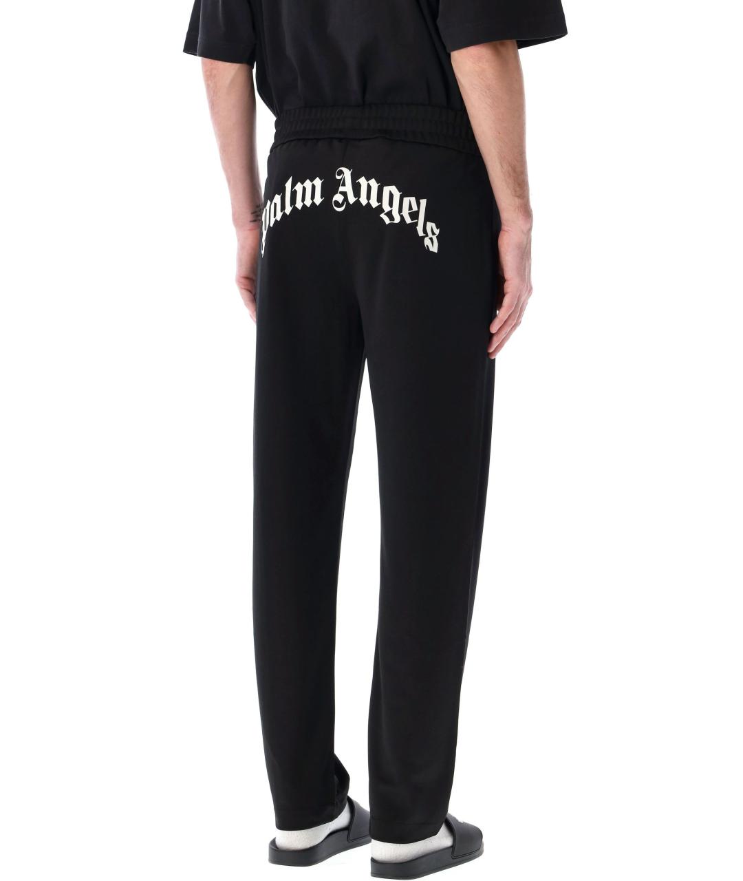 PALM ANGELS Черные полиэстеровые повседневные брюки, фото 2