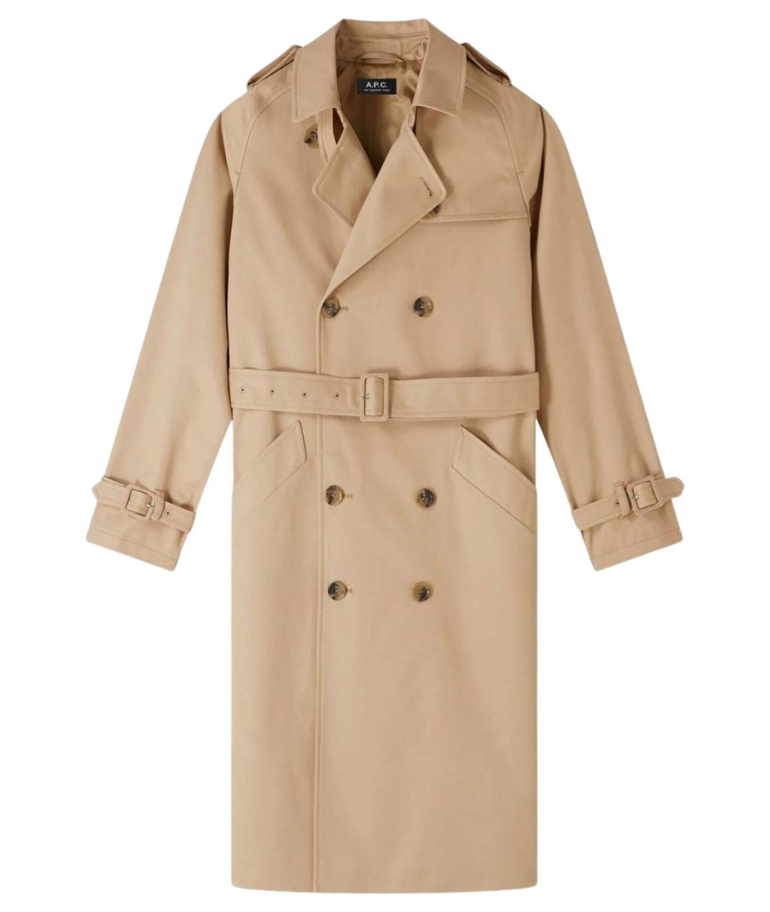 A.P.C. Бежевый хлопковый тренч/плащ, фото 1