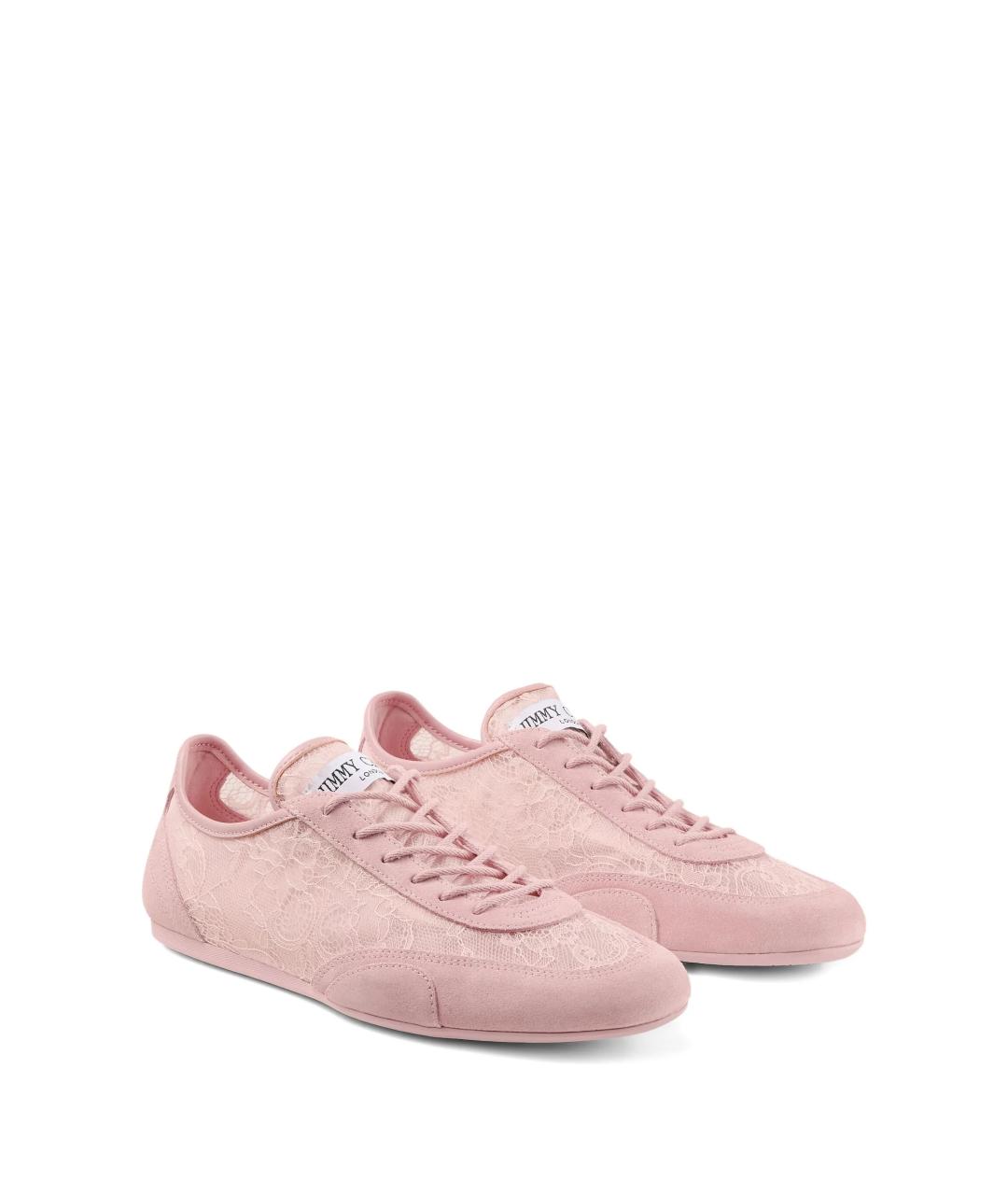 JIMMY CHOO Розовые замшевые кроссовки, фото 2