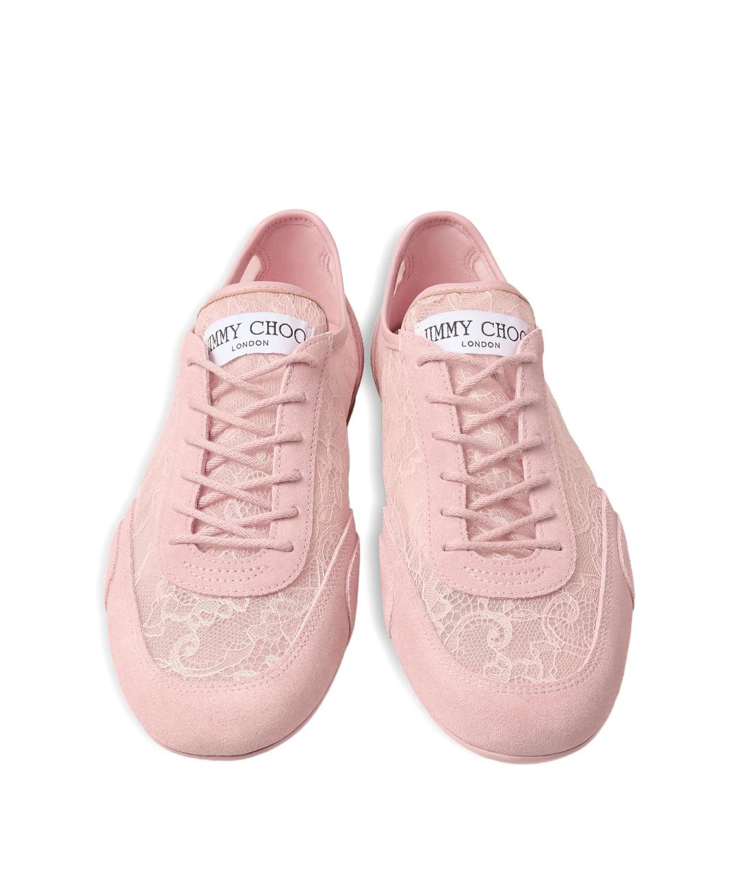 JIMMY CHOO Розовые замшевые кроссовки, фото 3