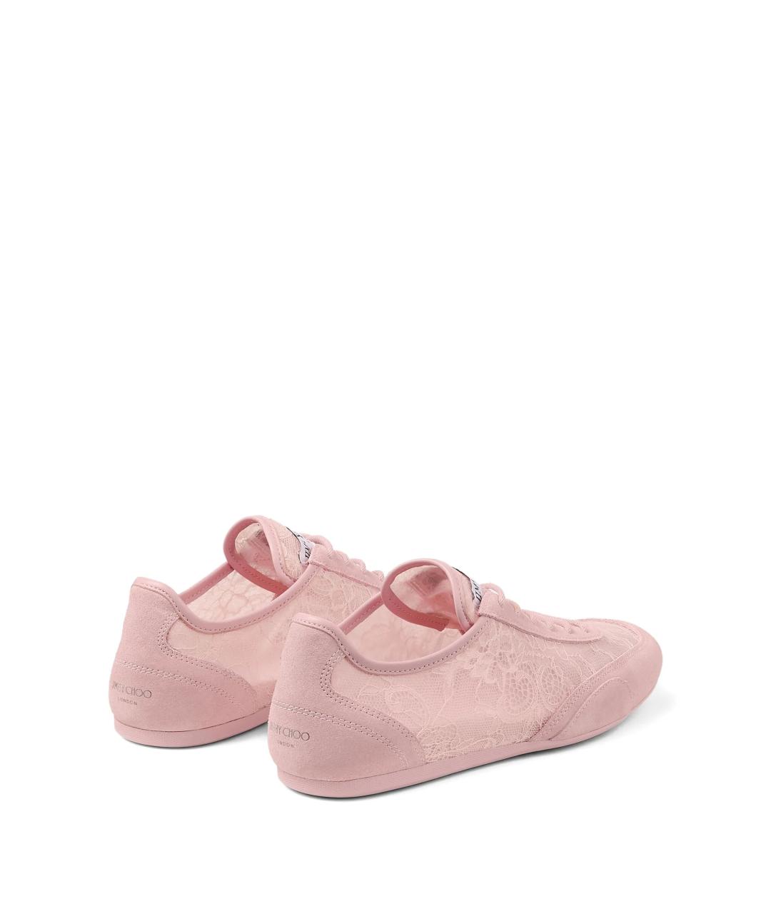 JIMMY CHOO Розовые замшевые кроссовки, фото 5